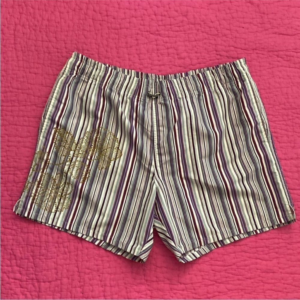 Zegna Sport Striped Multicolor Shorts, XL